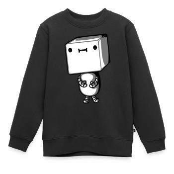 Mignon petit robot - Sweat Premium enfant bio - noir - Devant - AI Model Kid Female (0cm)