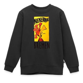 Bremer Stadtmusikanten Hahn Kikeriki - Kinder Premium Organic Sweatshirt - Schwarz - Vorne - AI Model Kid Female (0cm)