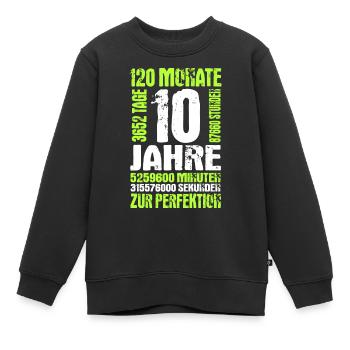 10. Geburtstag Jungen Mädchen 10 Jahre Geschenk - Kinder Premium Organic Sweatshirt - Schwarz - Vorne - AI Model Kid Female (0cm)
