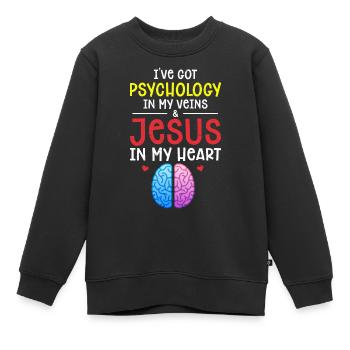 Psychologie - Kinder Premium Organic Sweatshirt - Schwarz - Vorne - AI Model Kid Female (0cm)