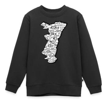 Elsass Region Name - Kinder Premium Organic Sweatshirt - Schwarz - Vorne - AI Model Kid Female (0cm)