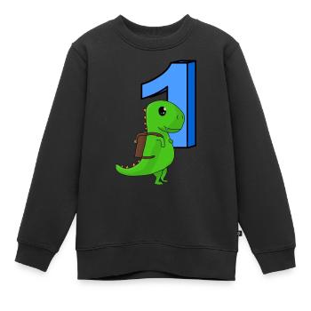 Premier anniversaire 1 an vieux - Sweat Premium enfant bio - noir - Devant - AI Model Kid Female (0cm)