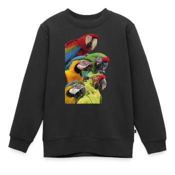 Aras - Sweat Premium enfant bio - noir - Devant - AI Model Kid Female (0cm)