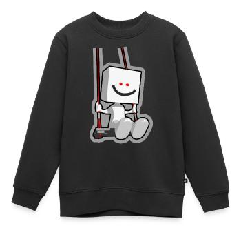 schwingen - Kinder Premium Organic Sweatshirt - Schwarz - Vorne - AI Model Kid Female (0cm)