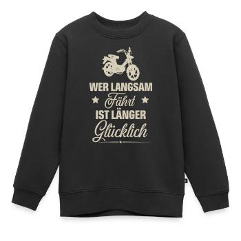 Mofa - Kinder Premium Organic Sweatshirt - Schwarz - Vorne - AI Model Kid Female (0cm)