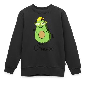 Omacado - Oma Avocado Familien fotoshooting - Kinder Premium Organic Sweatshirt - Schwarz - Vorne - AI Model Kid Female (0cm)