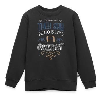 astronomy tshirt spaceship bday funny - Kinder Premium Organic Sweatshirt - Schwarz - Vorne - AI Model Kid Female (0cm)