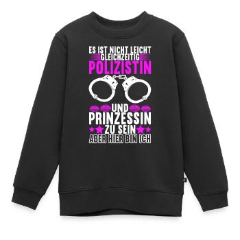Polizei Polizist - Kinder Premium Organic Sweatshirt - Schwarz - Vorne - AI Model Kid Female (0cm)