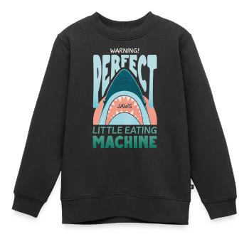 Jaws Perfect Little Eating Machine - Kids Premium Organic Sweatshirt - black - Front - AI Model Kid Female (0cm)