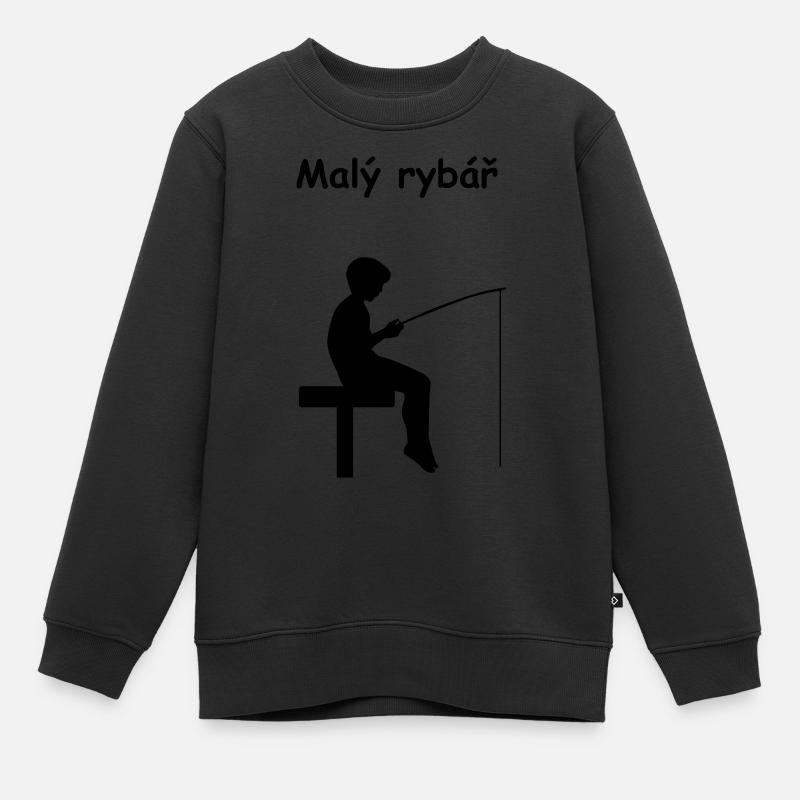 Nachwuchsangler, CZ - Kinder Premium Organic Sweatshirt - Schwarz