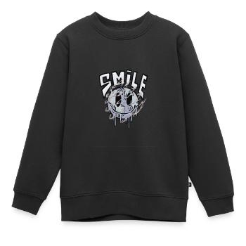 smile. - Kinder Premium Organic Sweatshirt - Schwarz - Vorne - AI Model Kid Female (0cm)