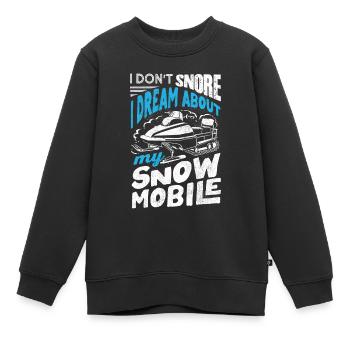 Snowmobile Riding Snowmobiling I Dont Snore Funny - Kinder Premium Organic Sweatshirt - Schwarz - Vorne - AI Model Kid Female (0cm)