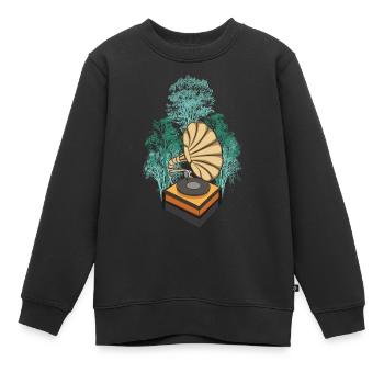 Grammophon der Natur - Kinder Premium Organic Sweatshirt - Schwarz - Vorne - AI Model Kid Female (0cm)