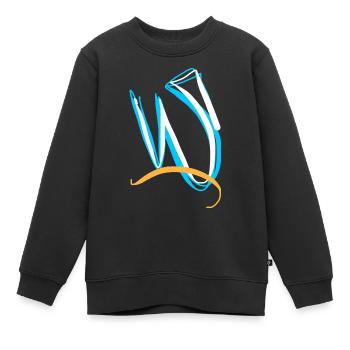 Immaculée abstraction - Sweat Premium enfant bio - noir - Devant - AI Model Kid Female (0cm)