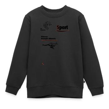 Sport - Kinder Premium Organic Sweatshirt - Schwarz - Vorne - AI Model Kid Female (0cm)