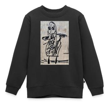 Sams Ghost - Kinder Premium Organic Sweatshirt - Schwarz - Vorne - AI Model Kid Female (0cm)