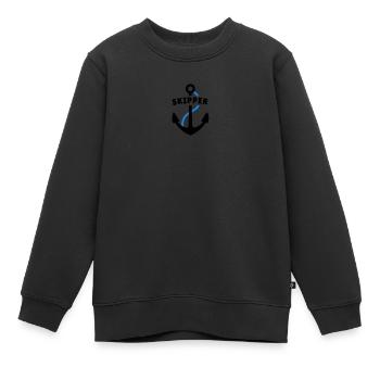Skipper - Kinder Premium Organic Sweatshirt - Schwarz - Vorne - AI Model Kid Female (0cm)