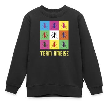 Team Ameise - Kinder Premium Organic Sweatshirt - Schwarz - Vorne - AI Model Kid Female (0cm)