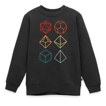 Donjons Dragons-Set farbenfrohe - Kinder Premium Organic Sweatshirt - Schwarz - Vorne - AI Model Kid Female (0cm)