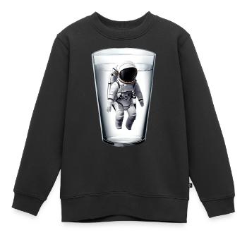 Astronaut im Wasserglas - Kinder Premium Organic Sweatshirt - Schwarz - Vorne - AI Model Kid Female (0cm)