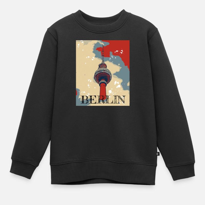 Fernsehturm Berlin The Place to be - Sweat Premium enfant bio - noir