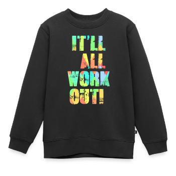 Es wird alles klappen - Kinder Premium Organic Sweatshirt - Schwarz - Vorne - AI Model Kid Female (0cm)