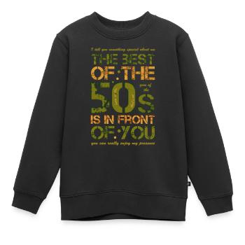 Fünfziger 50s 50's 50er - Kinder Premium Organic Sweatshirt - Schwarz - Vorne - AI Model Kid Female (0cm)