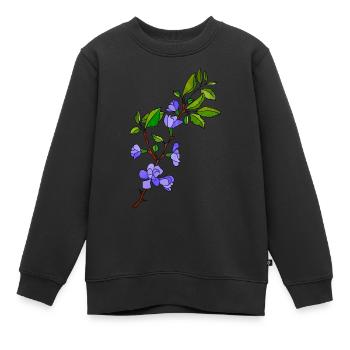 Fleur - Sweat Premium enfant bio - noir - Devant - AI Model Kid Female (0cm)