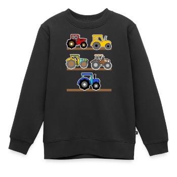 Agriculture Vie rurale Agriculture Tracteur Agriculteur - Sweat Premium enfant bio - noir - Devant - AI Model Kid Female (0cm)