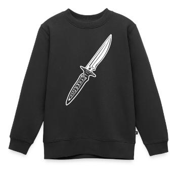 Knife Cutler Knife Lover - Kids Premium Organic Sweatshirt - black - Front - AI Model Kid Female (0cm)