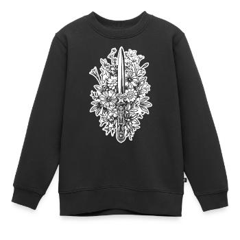 Knife Cutler Knife Lover - Kids Premium Organic Sweatshirt - black - Front - AI Model Kid Female (0cm)