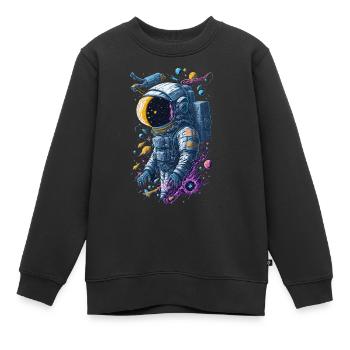 Astronaut - Kinder Premium Organic Sweatshirt - Schwarz - Vorne - AI Model Kid Female (0cm)