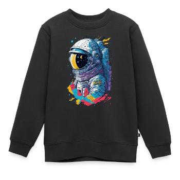 Astronaut - Kinder Premium Organic Sweatshirt - Schwarz - Vorne - AI Model Kid Female (0cm)