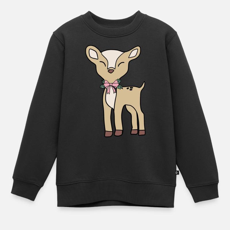 Renne - Sweat Premium enfant bio - noir