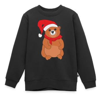 Nounours - Sweat Premium enfant bio - noir - Devant - AI Model Kid Female (0cm)
