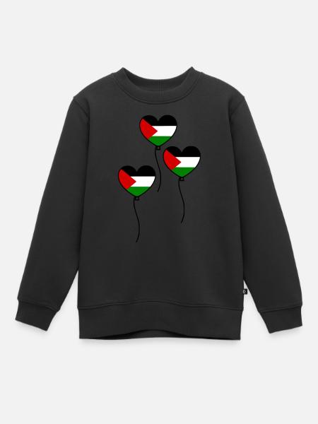 Palestine - Sweat Premium enfant bio - noir