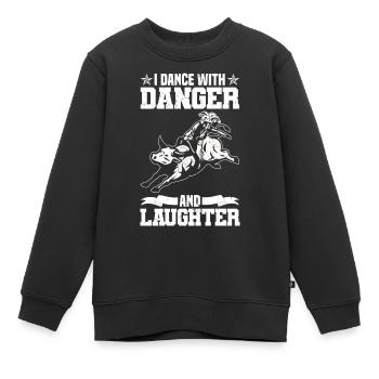 Cowboy - Kinder Premium Organic Sweatshirt - Schwarz - Vorne - AI Model Kid Female (0cm)