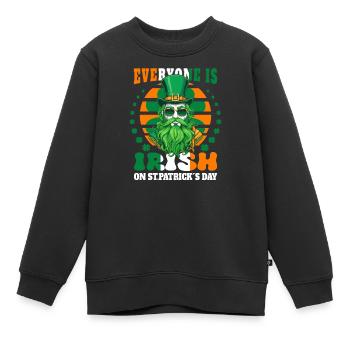Am St. Patrick's Day ist jeder Irisch - Kinder Premium Organic Sweatshirt - Schwarz - Vorne - AI Model Kid Female (0cm)
