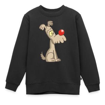Lustiger und niedlicher Hund - Kinder Premium Organic Sweatshirt - Schwarz - Vorne - AI Model Kid Female (0cm)