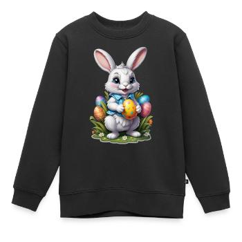 Osterhäschen - Kinder Premium Organic Sweatshirt - Schwarz - Vorne - AI Model Kid Female (0cm)