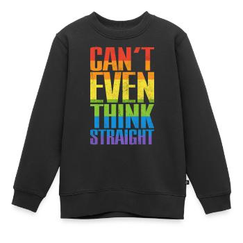 Je ne peux même pas penser à l’arc-en-ciel LGBTQ de la Gay Pride hétéro - Sweat Premium enfant bio - noir - Devant - AI Model Kid Female (0cm)