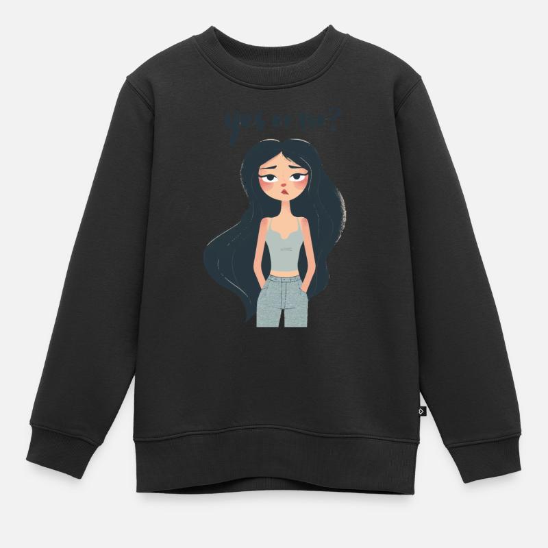 Oui ou Non? - Sweat Premium enfant bio - noir