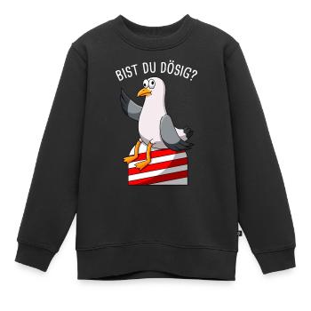 Bist Du Dösig Möwe Norddeutschland - Kinder Premium Organic Sweatshirt - Schwarz - Vorne - AI Model Kid Female (0cm)