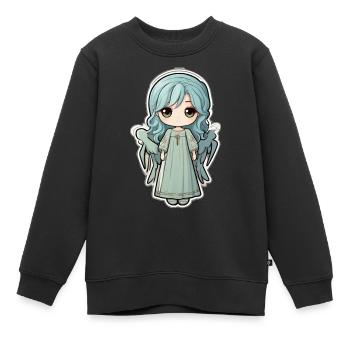 Petit Ange - Sweat Premium enfant bio - noir - Devant - AI Model Kid Female (0cm)