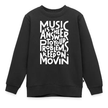 Music Is The Answer - Kinder Premium Organic Sweatshirt - Schwarz - Vorne - AI Model Kid Female (0cm)
