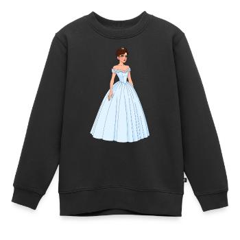 Princess Victoire - Sweat Premium enfant bio - noir - Devant - AI Model Kid Female (0cm)