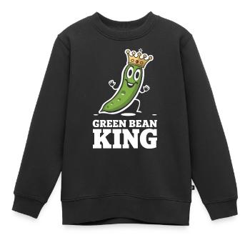 Grüne Bohnen - Kinder Premium Organic Sweatshirt - Schwarz - Vorne - AI Model Kid Female (0cm)