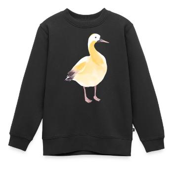 Gans Design Tiere Aquarell - Kinder Premium Organic Sweatshirt - Schwarz - Vorne - AI Model Kid Female (0cm)