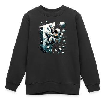 Bouldern Astronaut Raumfahrer Geschenk - Kinder Premium Organic Sweatshirt - Schwarz - Vorne - AI Model Kid Female (0cm)