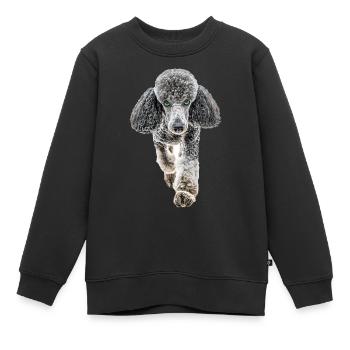 Pudel - Kinder Premium Organic Sweatshirt - Schwarz - Vorne - AI Model Kid Female (0cm)